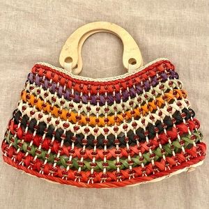 Woven straw bag